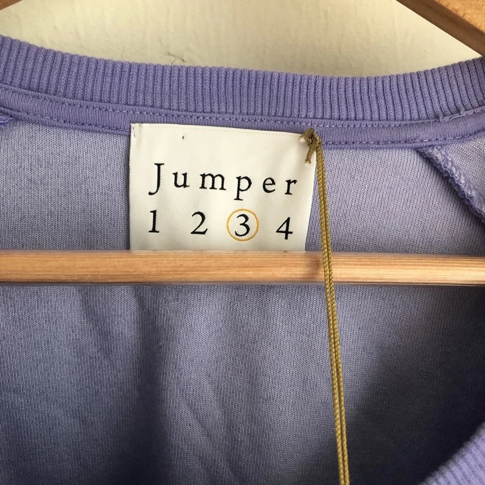 Jumper 1234 size 3 (Medium) Terry Cloth Velour Hand-dyed Lilac Track Suit - Picture 9 of 11